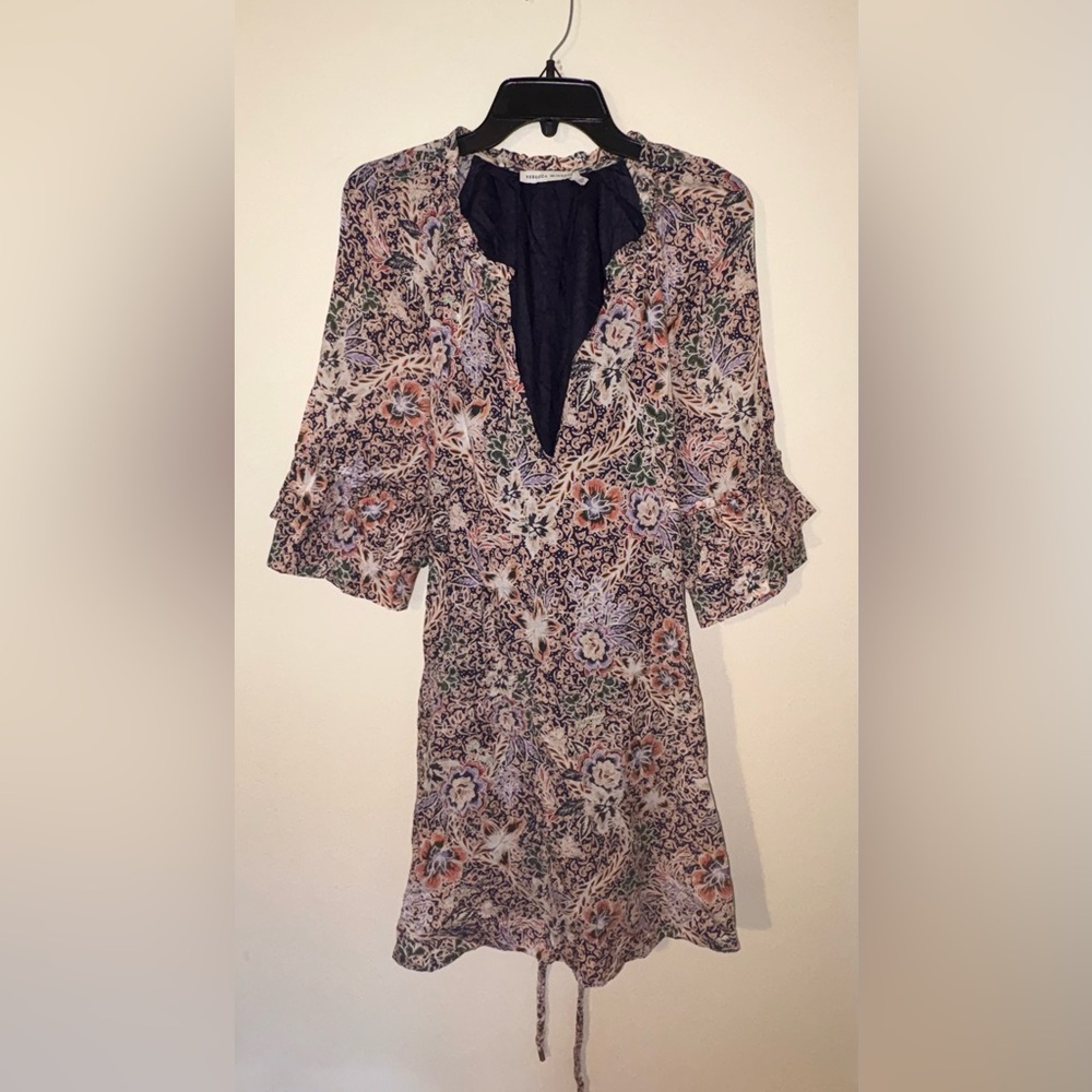 Rebecca Minkoff Serafina Floral Bell Sleeve Dress Size Medium